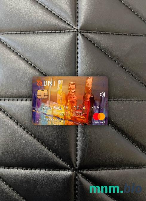 Indonesia bank Negara indonesia (BNI) wygląd zdjęcia mastercard skan PSD + zdjęcie